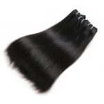 Paquets de cheveux crus lisses et droits  avec lace 13*4