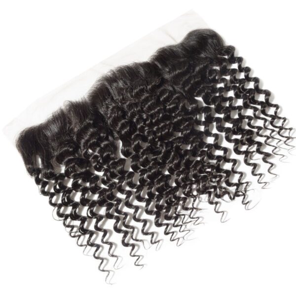 Paquets de cheveux crus bouclés avec une lace 13*4
