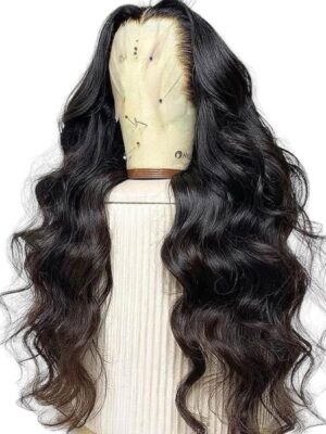 Perruques Cheveux Humains vierges avec boucles en vague et une  lace 13*4HD