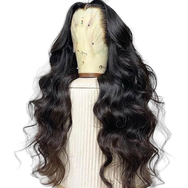 Perruques Cheveux Humains vierges avec boucles en vague et une  lace 13*4HD