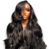 Perruque cheveux crus, boucles en vague avec une lace 13x4 HD