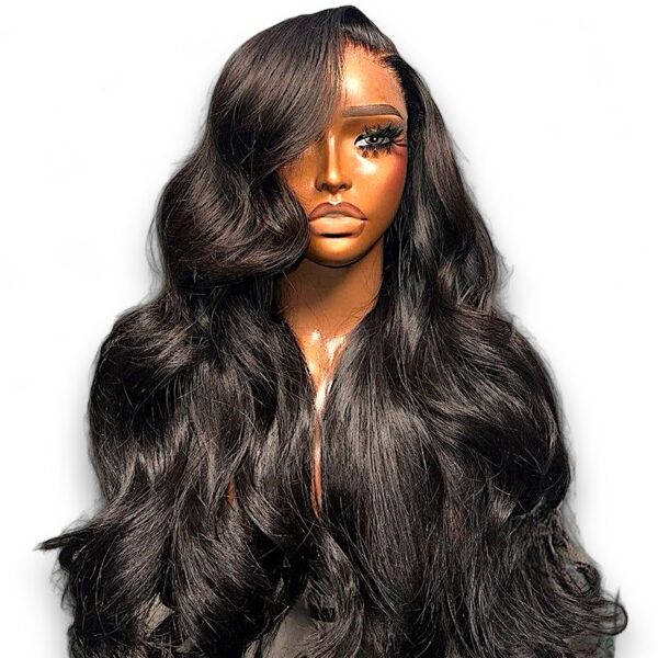 Perruque cheveux crus, boucles en vague avec une lace 13x4 HD