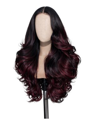 Iva 22 pouces 200 densité Avec boucles et légers layers avec lace 13*4 transparente cheveux vierges A+